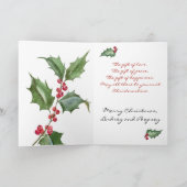 Wasserfarbe Heilige und rote Berries Karte (Innenseite)
