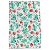 Wasserfarbe Heiße Kakao, Candy Cane Weihnachten Mittlere Geschenktüte (Rückseite)