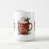 Wasserfarbe Heiße Schokolade mit Weihnachten Kaffeetasse (Mittel)
