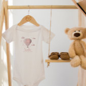 Wasserfarbe Heißluftballon Baby Girl Bodysuit Baby Strampler