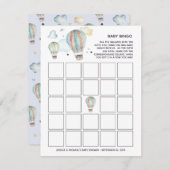Wasserfarbe Heißluftballon Babydusche Bingo Einladung (Vorne/Hinten)