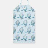 Wasserfarbe Heißluftballon Babydusche Geschenkanhänger (Rückseite)