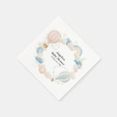Wasserfarbe Heißluftballon Babydusche Napkins Serviette (Ecke)