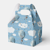 Wasserfarbe Heißluftballon blau // Geschenkschachtel (Rückseite)