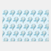Wasserfarbe Heißluftballon Geschenkpapier Set (Vorderseite 3)