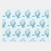 Wasserfarbe Heißluftballon Geschenkpapier Set (Vorderseite 2)
