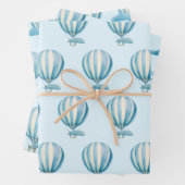 Wasserfarbe Heißluftballon Geschenkpapier Set (Beispiel)