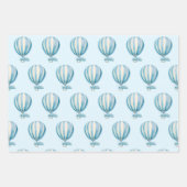 Wasserfarbe Heißluftballon Geschenkpapier Set (Vorderseite)