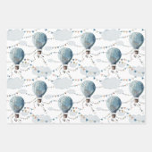 Wasserfarbe Heißluftballon // Geschenkpapier Set (Vorderseite 2)