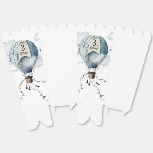 Wasserfarbe Heißluftballon // Kindergeburt Geschenkschachtel (Ungeklappt)