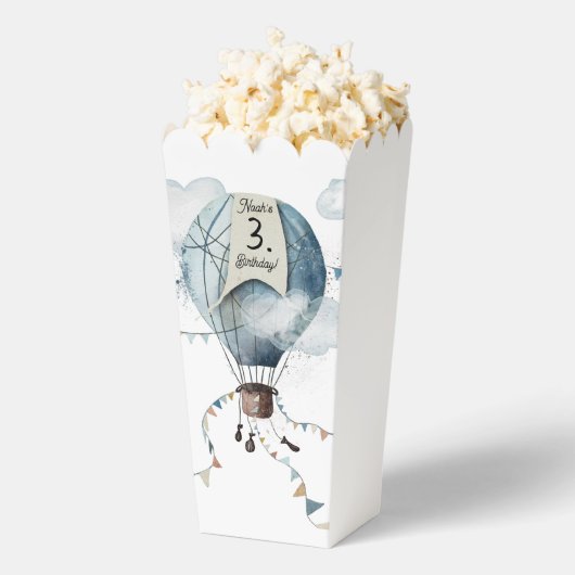 Wasserfarbe Heißluftballon // Kindergeburt Geschenkschachtel (Geplatzt)