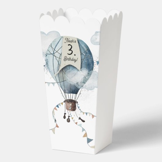 Wasserfarbe Heißluftballon // Kindergeburt Geschenkschachtel (Vorderseite)