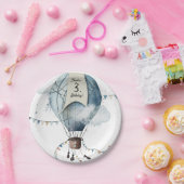 Wasserfarbe Heißluftballon // Kindergeburt Pappteller (Party)