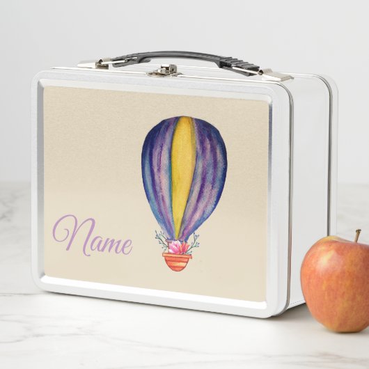 Wasserfarbe Heißluftballon Metall Brotdose (Beispiel)