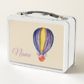 Wasserfarbe Heißluftballon Metall Brotdose (Rückseite)