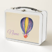 Wasserfarbe Heißluftballon Metall Brotdose (Vorderseite)