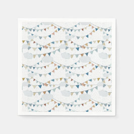 Wasserfarbe Heißluftballon Mix // Kindergeburt Serviette