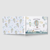 Wasserfarbe Heißluftballon Party Gästebuch (Voll)