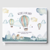 Wasserfarbe Heißluftballon Party Gästebuch (Vorderseite)