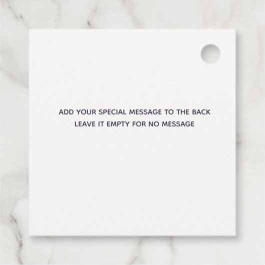 Wasserfarbe Heißluftballon Party in Blau Geschenkanhänger (Rückseite)