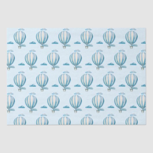 Wasserfarbe Heißluftballon Seidenpapier (Vorderseite)