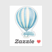 Wasserfarbe Heißluftballon und Wolke Aufkleber (Blatt)