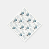 Wasserfarbe Heißluftballon Weiß // Kindergeburt Serviette (Ecke)