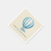 Wasserfarbe Heißluftballons Babydusche Serviette (Ecke)