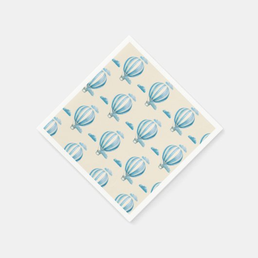 Wasserfarbe Heißluftballons Serviette (Ecke)