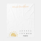 Wasserfarbe "Hello Sunshine" Baby Milestone Fleece (Vorderseite)