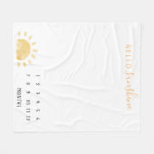 Wasserfarbe "Hello Sunshine" Baby Milestone Fleece (Vorderseite (Horizontal))