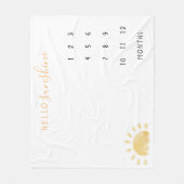 Wasserfarbe "Hello Sunshine" Baby Milestone Fleece (Vorderseite)