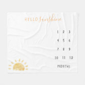 Wasserfarbe "Hello Sunshine" Baby Milestone Fleece (Vorderseite (Horizontal))