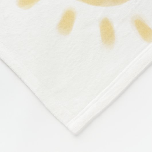Wasserfarbe "Hello Sunshine" Baby Milestone Fleecedecke (Ecke)