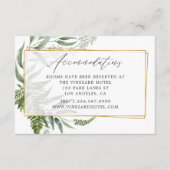 Wasserfarbe Herbarium Geometrische Hochzeit Begleitkarte (Vorderseite)