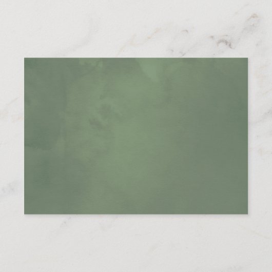 Wasserfarbe Herbarium Geometrische Hochzeit Begleitkarte (Rückseite)