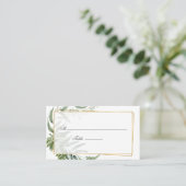 Wasserfarbe Herbarium Geometrische Hochzeit Platzkarte (Stehend Vorderseite)