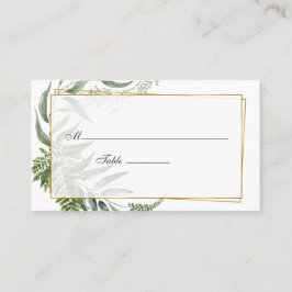 Wasserfarbe Herbarium Geometrische Hochzeit Platzkarte