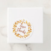 Wasserfarbe Herbst Blätter Kranz. Rund Geschenkanhänger (Beispiel)