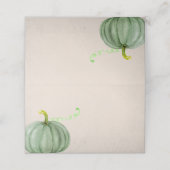 Wasserfarbe Herbst Erntedank Pumpen Platzkarte (Außenseite Aufgefaltet)