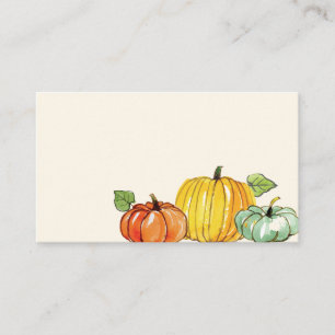 Wasserfarbe Herbst Erntedank Pumpen Platzkarte