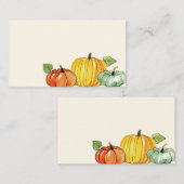 Wasserfarbe Herbst Erntedank Pumpen Platzkarte (Vorne/Hinten)