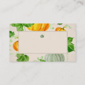 Wasserfarbe Herbst Erntedank Pumpen Platzkarte (Rückseite)