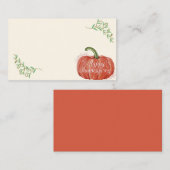 Wasserfarbe Herbst Erntedank Pumpen Platzkarte (Vorne/Hinten)