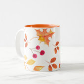 Wasserfarbe Herbst Herbst Bleibe Wasserfarbe Zweifarbige Tasse (Vorderseite Links)