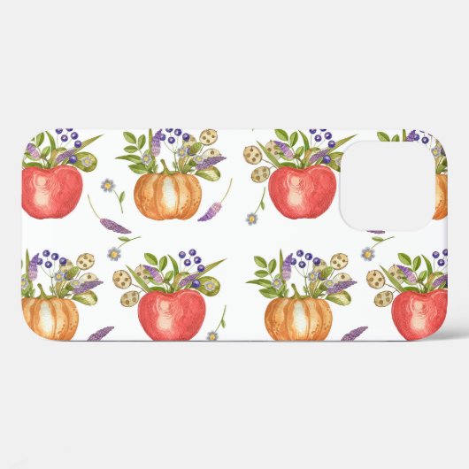 Wasserfarbe Herbst, Nahtlose Zusammensetzung. Case-Mate iPhone Hülle (Rückseite (Horizontal))