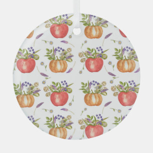 Wasserfarbe Herbst, Nahtlose Zusammensetzung. Ornament Aus Glas