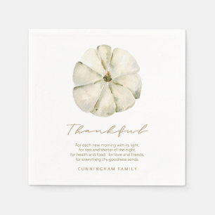 Wasserfarbe Herbstpumpen Dankbarer Erntedank Serviette