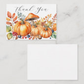 Wasserfarbe Herbstpumpen Mitteilungskarte (Vorne/Hinten)