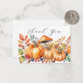 Wasserfarbe Herbstpumpen Mitteilungskarte (Vorderseite/Rückseite Beispiel)